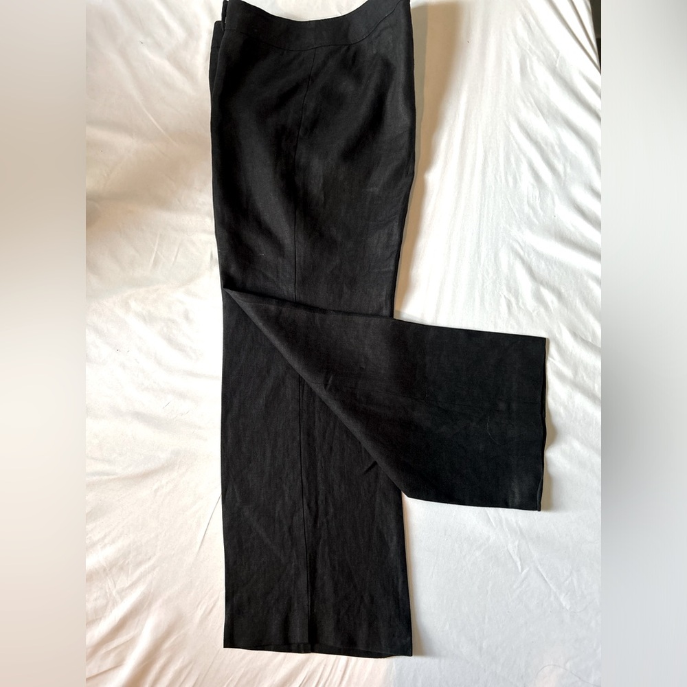 Talbots linen pants 100% Irish linen in black linen and size 14 stunning pants